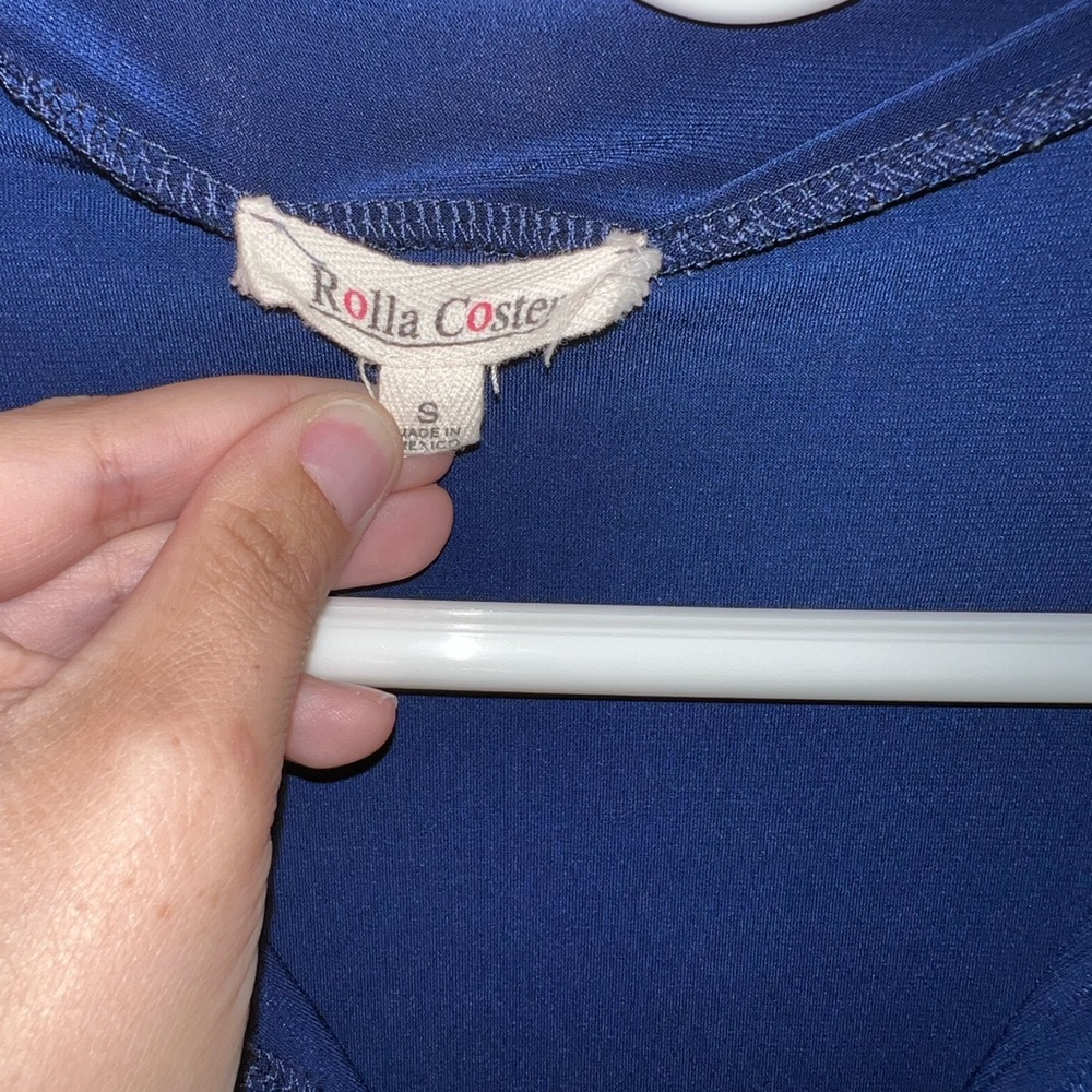 Nwot Rolla Coster Navy Button Down Collared Dress… - image 2